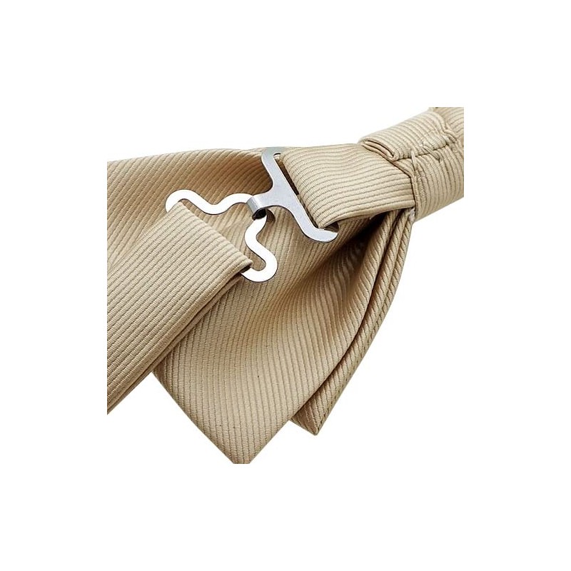 Bowties.jp bd550 Beige Layered Bowtie, Bowtie, Easy to Wear, white