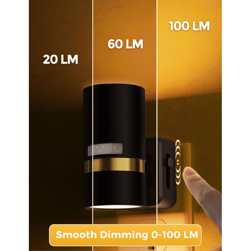 L LOHAS LED Motion Sensor Night Light Plug in, Night