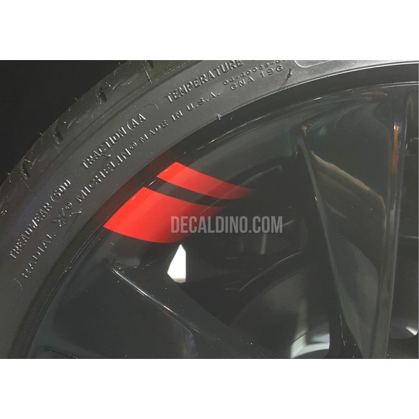 Decaldino Wheel Hash Mark Redline Decals v2 for Silverado +