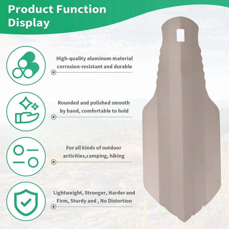 IMCCZONY Pure Titanium Ultralight Potty Trowel Outdoor Compact Poop Shovel/Trowel