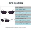 RUNHUIS Retro Classic Small Rectangle Sunglasses Men Women Vintage Slim