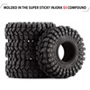 INJORA 1.0 Tires -All Terrain Super Soft Sticky King Trekker