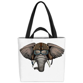 VOID Elephant Pilot Illustration Comic Bag 33 x 33 x 14 cm, 15 L Shopping Bag, multicoloured, Casual
