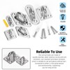 GLARKS 36pcs M8 Stainless Steel Pad Eye Plate Hook Kit,