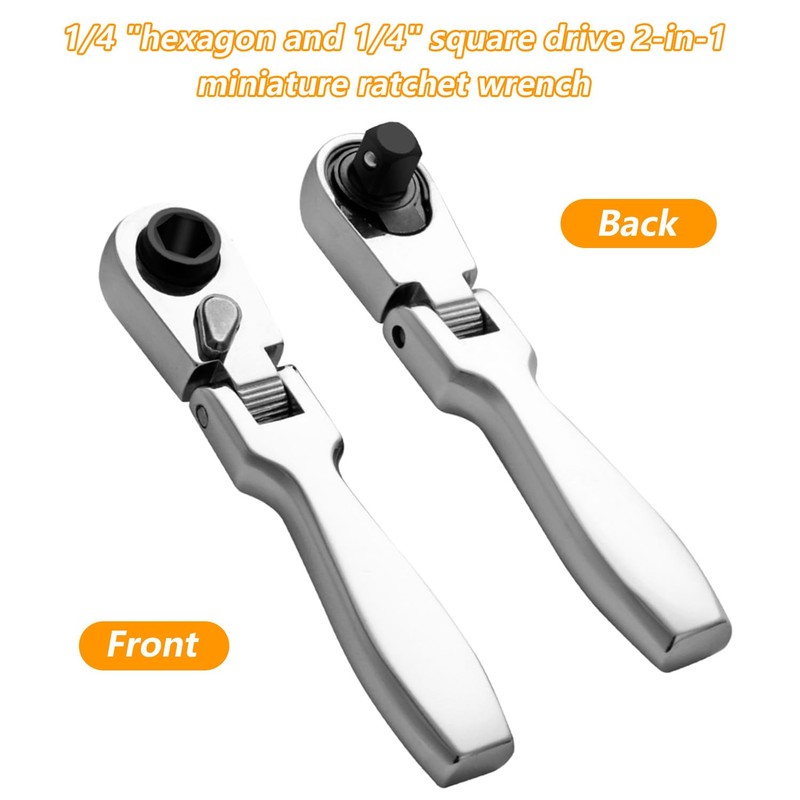 Mini Ratchet with 72 Teeth, Turns Quickly in Tight Spaces,