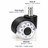 5 Pack 2 Inch Office Chair Caster Wheels, 11mm Stem