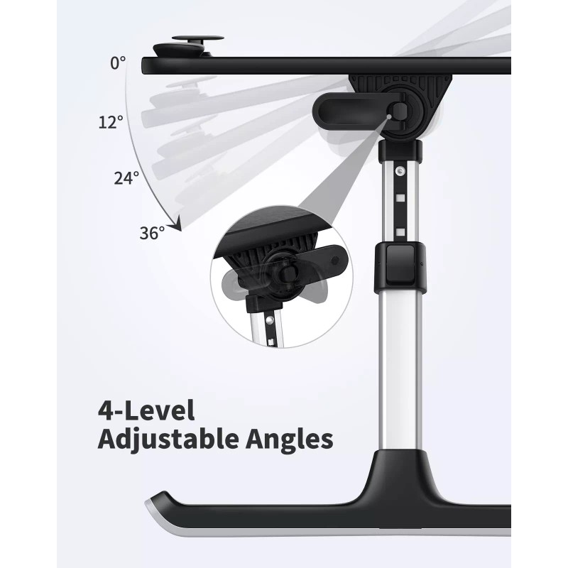 SAIJI Laptop Desk for Bed, SAIJI Height & Angle Adjustable