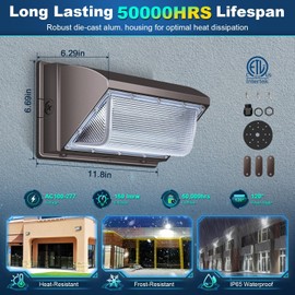 ledmo LED Wall Pack 120W 5000K 15840LM Outdoor Security Flood Light Waterproof IP65 LED Wall Lights for Garage Warehouses Parking Lots