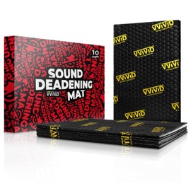 VViViD Premium Double Density Car Sound Deadening Mat, 2mm Thick Butyl and Foil Audio Insulation and Dampening (10 Sq/Ft)
