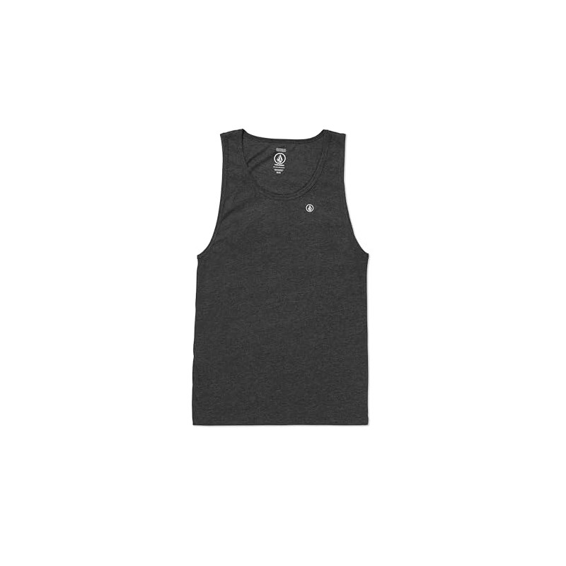 Volcom Men's Solid Tank, Dark Black Heather-New, Large