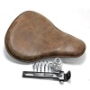 GOODFITMENT Retro Brown Motorcycle Soft Leather Solo Seat Spring For