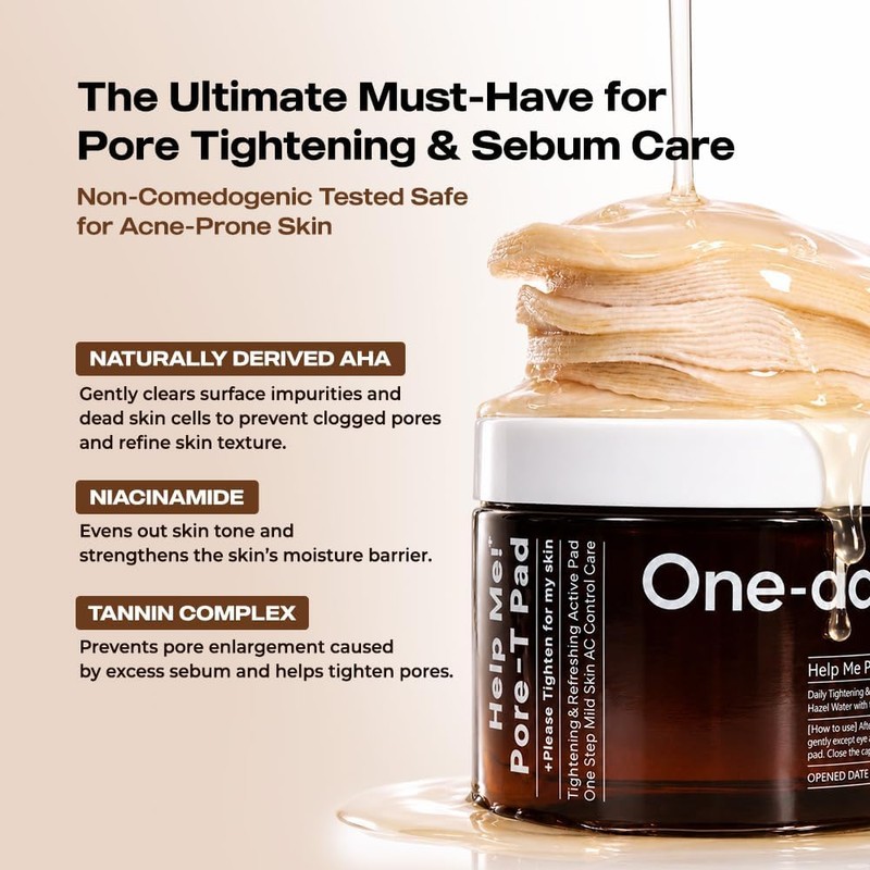 Almohadilla Pore‑T PAD6 – Tónico exfoliante que cierra poros y