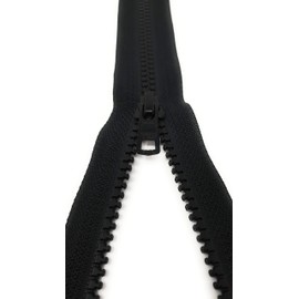 YKK Non-separable plastic zip with zip, black, 22 cm