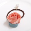 Ruihfas 5Pcs Girls Women Pearls Flower Hair Accessories Elastic Hair