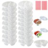 Hfpengzan 20Pcs Double Compartment Condiment Container with Lid, 5oz Portable
