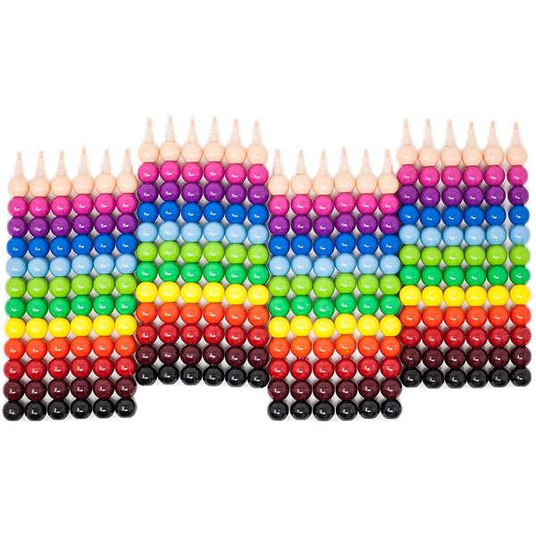 Huji Stacking 12 Colors Round Crayons Set, Favorite for Little Ones Party Favors, Safe, Non Toxic –24PK (Round-Crayons, 24)