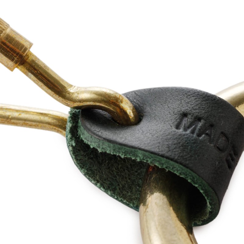 IL BISONTE Key Chain, Key Ring, Leather, Genuine Leather, Cowhide