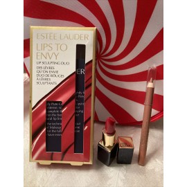 Estee Lauder Set Of Estee Lauder Lips To Envy Lipstick #340 Envious & Lip Pencil 18 Nude