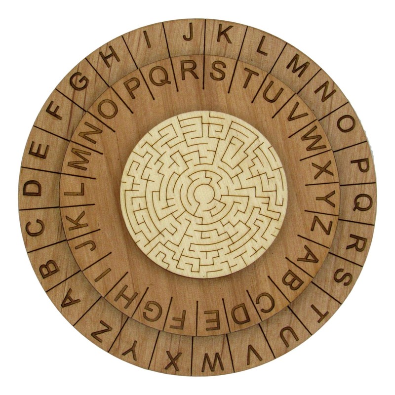 Labyrinth Cipher Wheel - Premium Escape Room Decoder Ring and