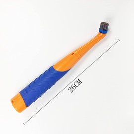 4 in 1 Electric Cleaning Brush, Household Cleaning Brushes, Handheld Cordless Tub Tile Brush Oscillating Cleaning Tool, Kitchen Bathroom Accessories, Orange and Blue