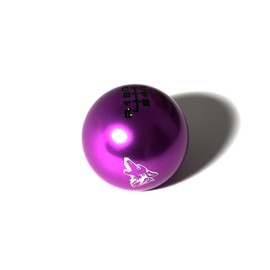 Coyote Badge Shop - 6-Speed Shift Knob - Coyote Logos for 2015+ Ford Mustang (Purple)