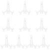 ZEONHAK 10 Pack 8 Inch Plastic Easels Plate, 20cm Clear
