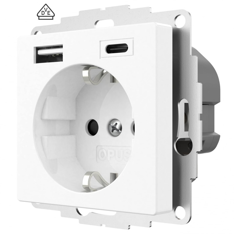 OPUS Protective contact socket with USB A and C and