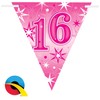 Pioneer Party 45577 Party Banner, Pink, 16th Sparkle Bunting