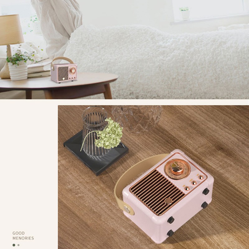 Retro Bluetooth Speaker Old Fashioned Classic Portable Mini Wireless Speaker