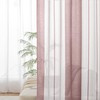 EMEMA Curtains with Eyelets, Dusky Pink/White Stripes, Voile Curtains, Semi-Transparent