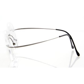 Eyekepper Titanrandlose Runde Lesebrille Kreis Leser Gunmetal +1.0