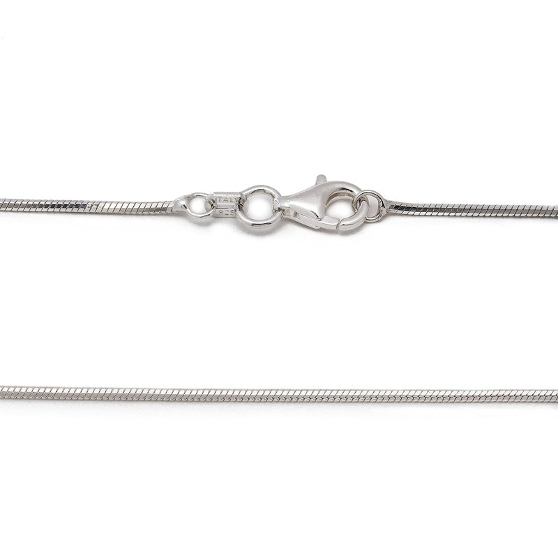 925 Sterling Silver 1MM 8 Sided Snake Chain - Italian