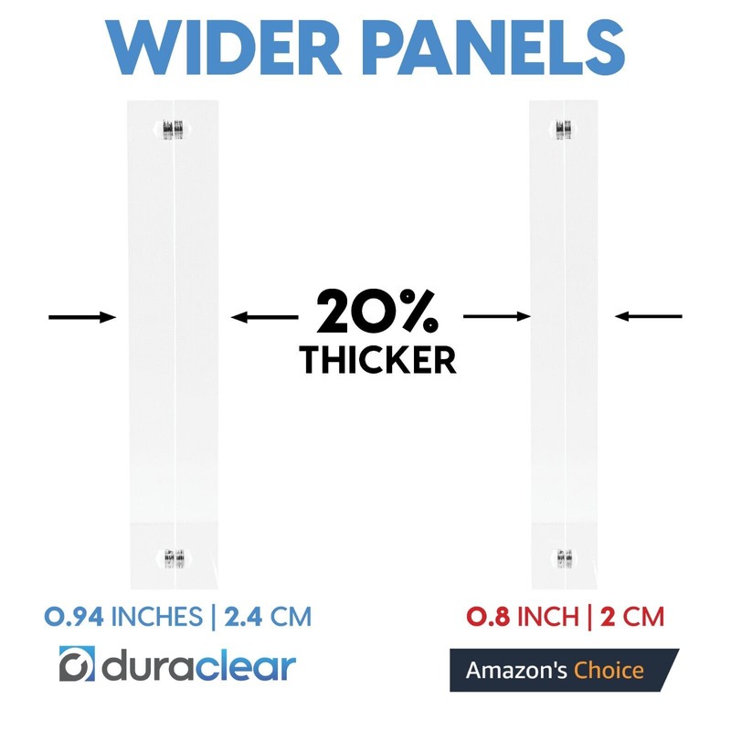 DuraClear 4x10 Panoramic Acrylic Photo Frame - Frameless & Thick