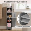 Tangkula Small Bathroom Storage Cabinet with Door, Toilet Paper Holder