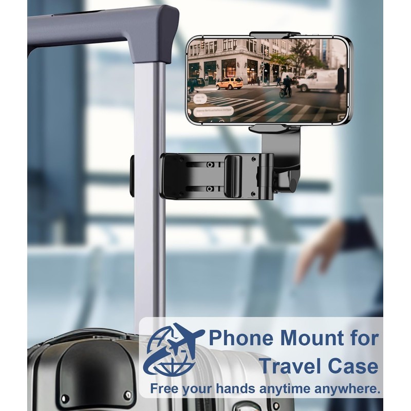 Kuyotine Flight Phone Holder, 360°Rotating Clamp Adjustable Phone Stand, Portable