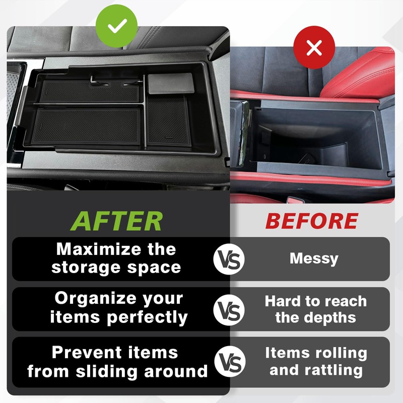 BestEvMod Center Console Organizer Tray Compatible with Chevy Blazer EV