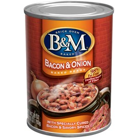 B&M Baked Beans, Bacon & Onion, 28 Ounce (Pack of 12)