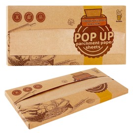 katbite 135Pcs 45 gsm Pop-Up Parchment Paper Sheets, Heavy Duty & Non-stick,10x15 In Pre-cut Unbleached Parchment Paper for Baking, Pop-Up Paper Dispenser for Cooking Wrapping Space-saving