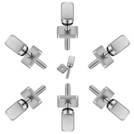 57lilina 6pcs Surfboard Fin Screws, Stainless Steel Sup Surf Fin Screw Set for Long Stand Up Board Paddle Board Longboard Paddleboard Inflatables Kayak Boat Surfing Fins Accessories