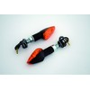 winker PEAK, black, amber,short stem, E-mark, pair