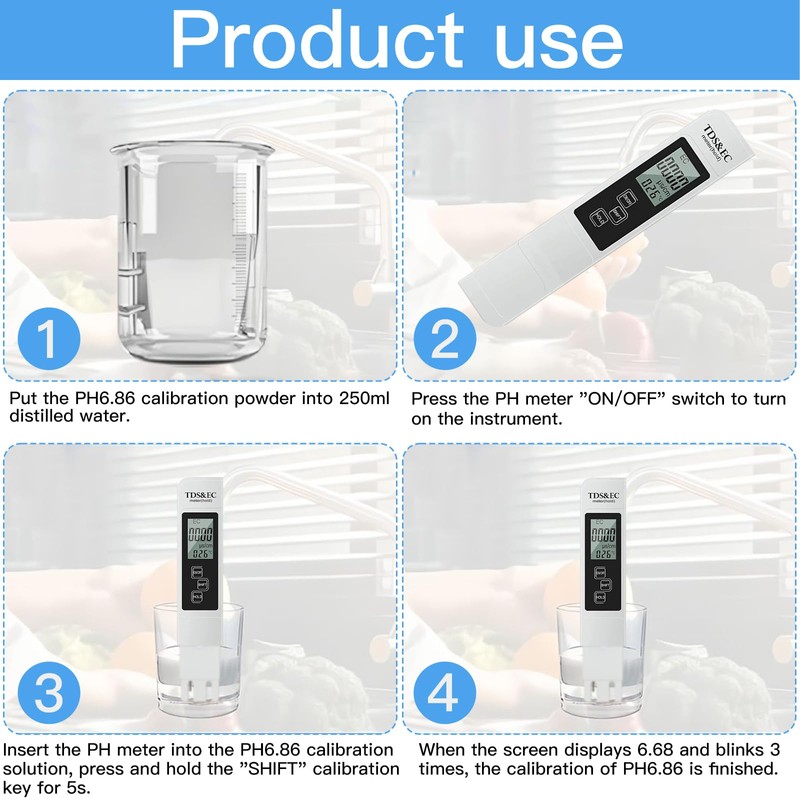 Cisixin TDS Meter, 3 in 1 TDS EC Temperature Tester,