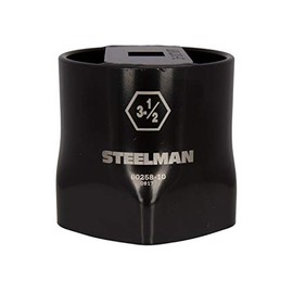 Steelman 3-1/2-Inch 6-Point Locknut Socket, 3/4-Inch Drive, Install and Remove Wheel Bearing Locknuts, Laser Etched, Powder-Coated Steel