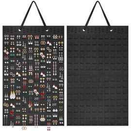 RYANNER Hanging Earring Storage Organiser, Large Earring Holder, Wall Mount Hanging Jewellery Organiser, Holds Up To 300 Pairs, Soft Felt Earring Storage for Women Girls