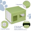 Plastic Cat House for Outdoor Indoor Use, Stackable Feral Cat
