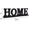 Attraction Design Black Wood Home Letter Cut-Out Standing Tabletop Sign