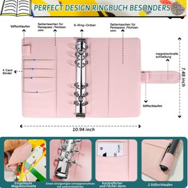 Budget Planner | Household Book Budget Binder | Budget Planner with Envelope Method (A6 PU Leather - Grey)
