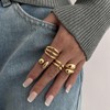 HUASAI Gold Rings Stackable Chunky Statement Jewelry Knuckle Finger Adjustable