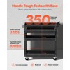 VEVOR 4-Tier Tool Cart with Wheels, 350 lbs Load Capacity,