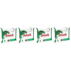 Jobe’s Palm Tree Fertilizer Spikes 10-5-10 Time Release Fertilizer for All Outdoor Palm Trees, 5 Spikes Per Package (4)