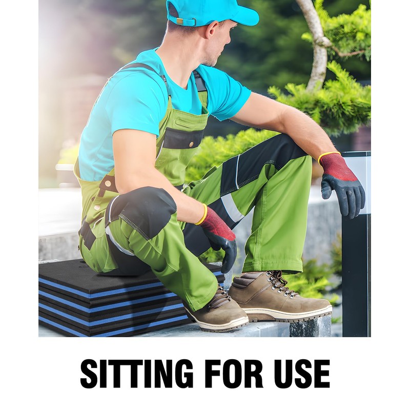 1.1" Extra Thick Foldable Garden Kneeling Pad with Handle &
